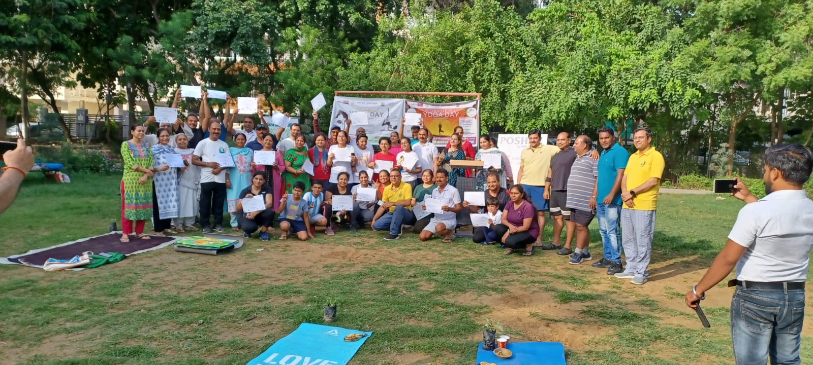 अंतर्राष्ट्रीय योग दिवस पर नगर निगम गुरूग्राम द्वारा आयोजित किए गए कार्यक्रम